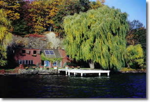 Fall Colors Highlight Waterfront Cottage 